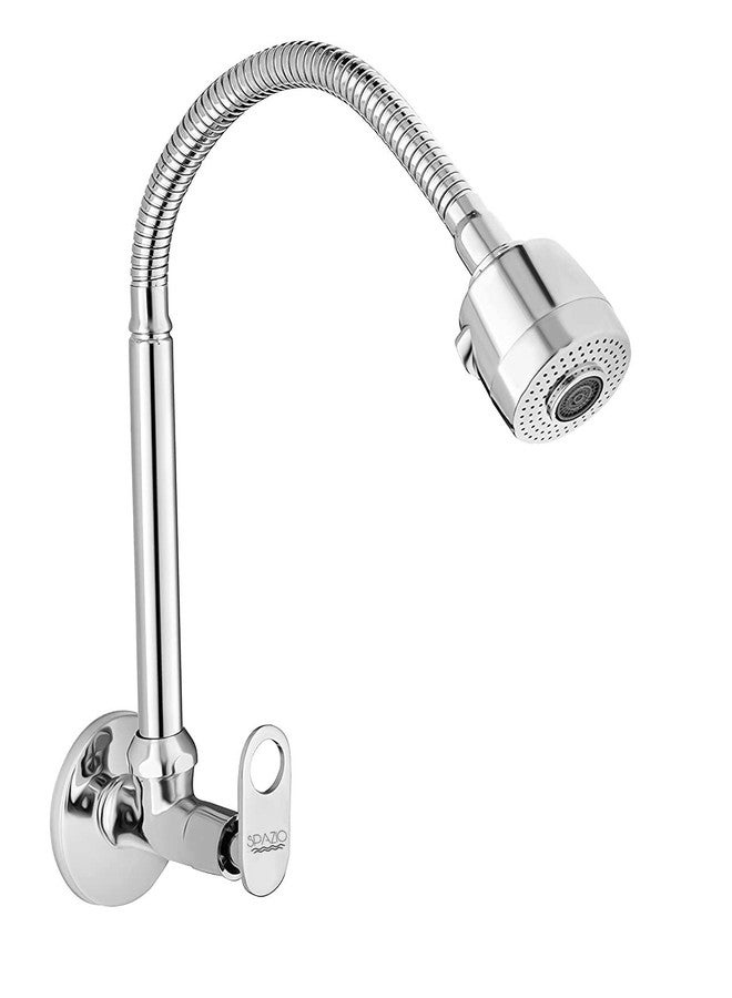 SPAZIO صنبور حوض مرن من SPAZIO Prime مع فوهة دش دوارة - Flexi Play مع خرطوم متحرك 360 درجة، تدفق مزدوج، صنبور ماء ساخن/بارد مع شفة جدارية - Image 2